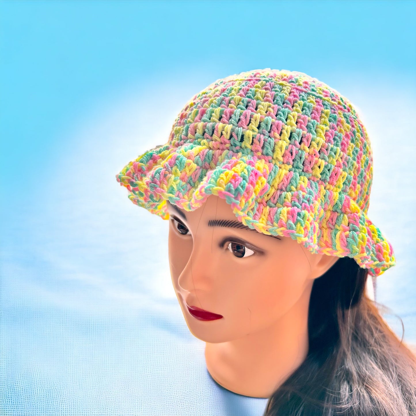 Handmade crochet bucket hat